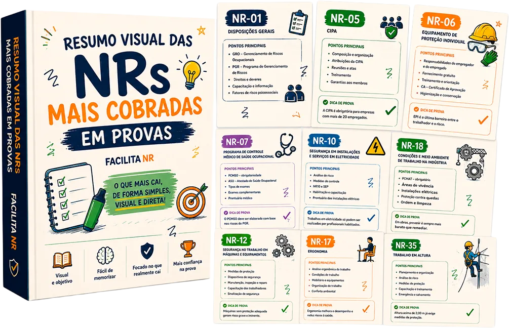 Bônus 02 — Resumo Visual das NRs Mais Cobradas em Provas